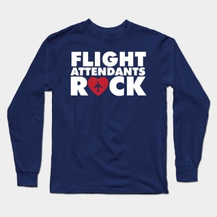 Flight Attendants rock with plane inside hearth Long Sleeve T-Shirt